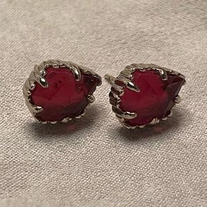 Like new Red & Gold Tessa studs Kendra Scott